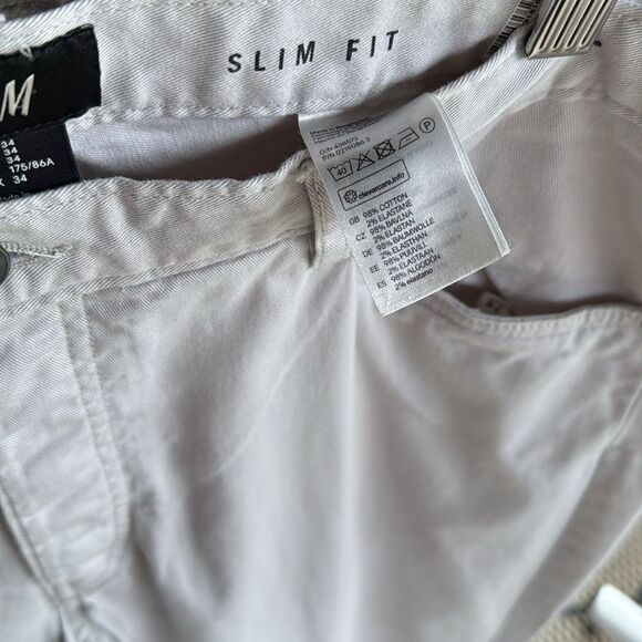 H&M Slim Fit Light Gray Pants Size 34 - Picture 7 of 7